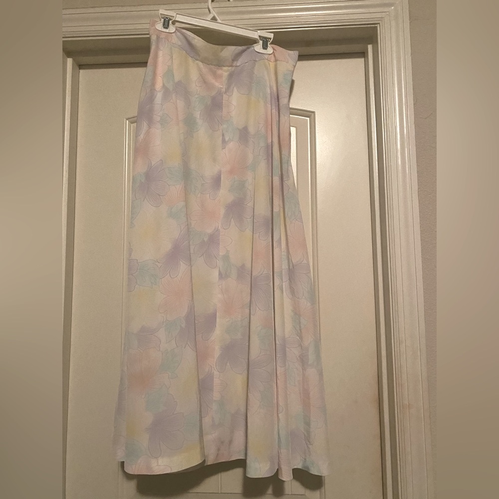 VINTAGE colorful maxi/midi skirt